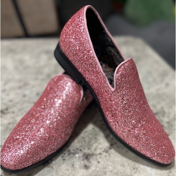 Enzo Romeo SPK04 Men\'s Vintage Glitter Dress Loafers Slip On Shoes Classic